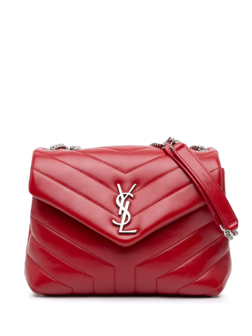 Saint Laurent Pre-Owned 2018 Small Leather Monogram Loulou crossbody bag | Red | Image 1