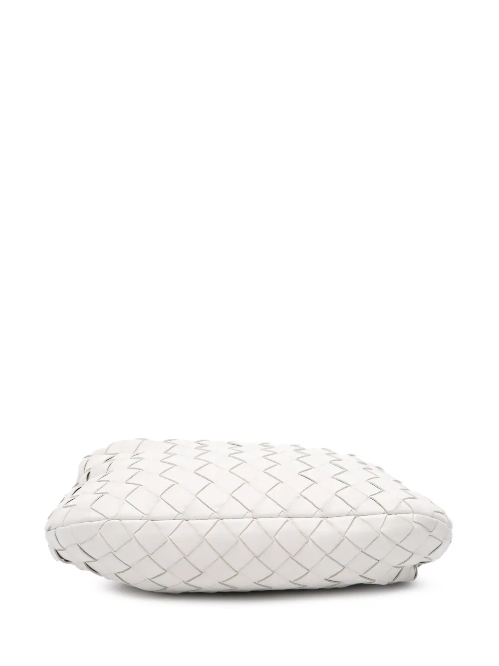 Pre-owned Bottega Veneta 2012-2025 Mini Nappa Intrecciato Jodie Hobo Bag In White