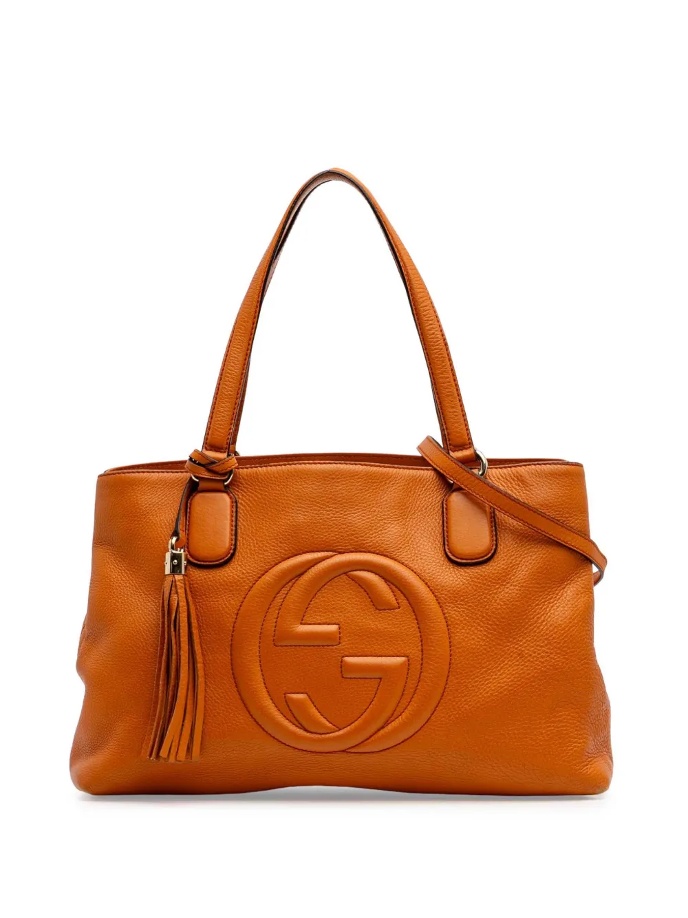 Gucci Pre-Owned 2016-2025 ミディアム レザー ソーホー ワーキング サッチェルバッグ - オレンジ Gucci Pre-Owned 2016-2025 ミディアム レザー ソーホー ワーキング サッチェルバッグ - オレンジ