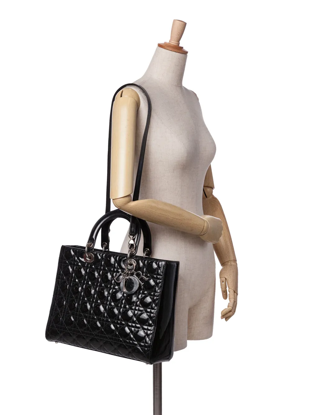 Christian Dior Pre-Owned 2011 Large Patent Cannage Lady Dior satchel | Pre-Owned | Image 2