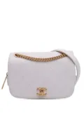 CHANEL Pre-Owned 2019 CC Quilted Caviar Turnlock Full Flap crossbody bag - White