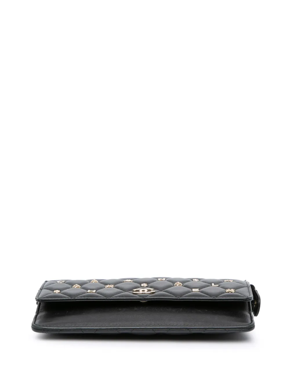 Pre-owned Chanel 2020 Quilted Lambskin All About  On Chain Clutch Bag In Black