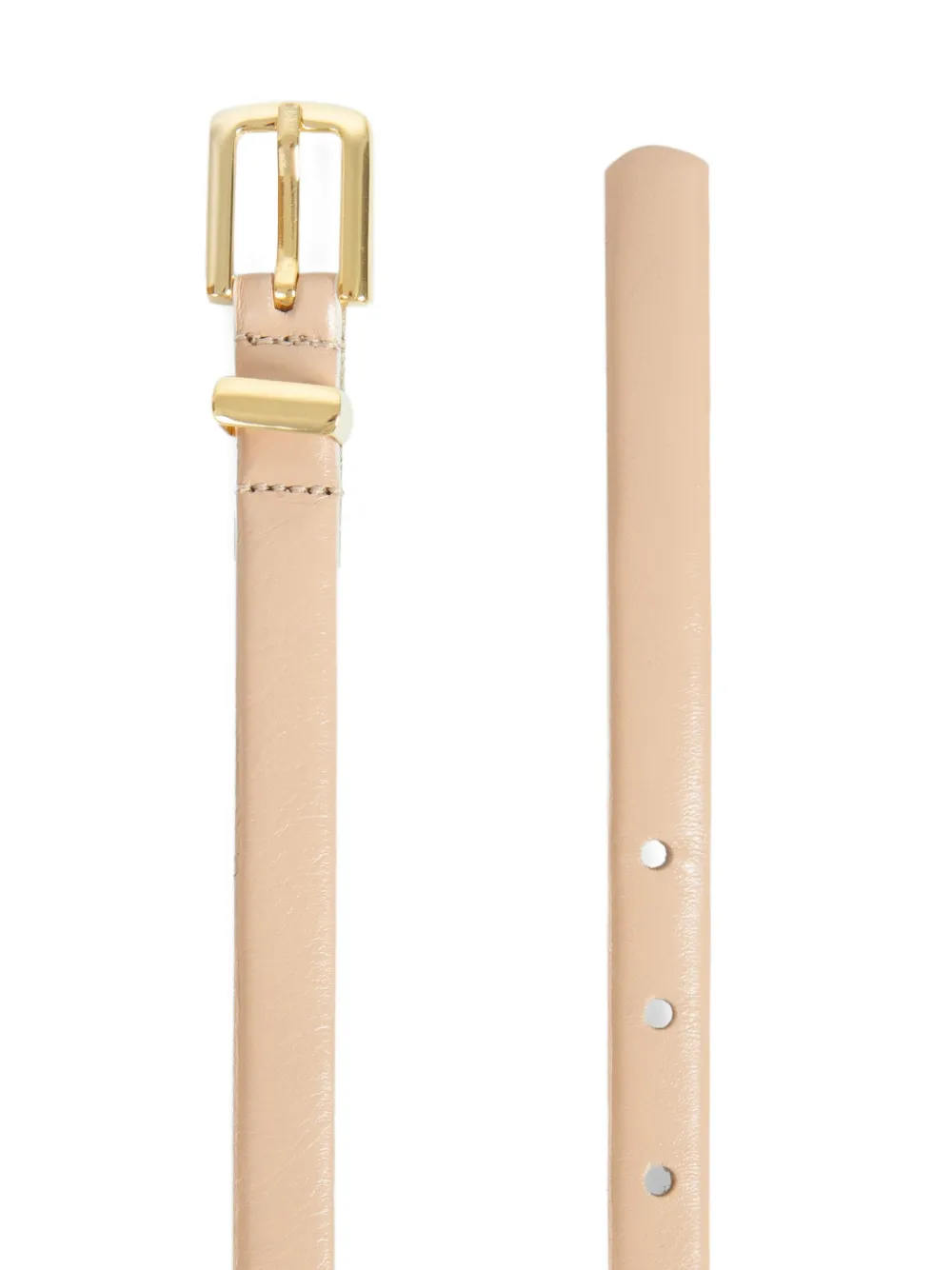 Isolda Babaçu leather buckle belt Beige
