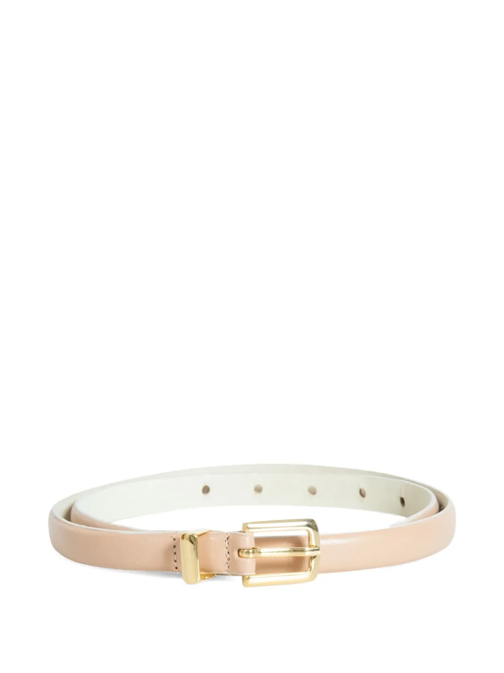 Isolda Babaçu leather buckle belt Beige