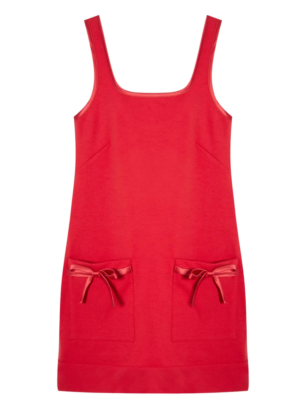 Isolda Vento Em Popa Bow-pocket Mini Dress In Red