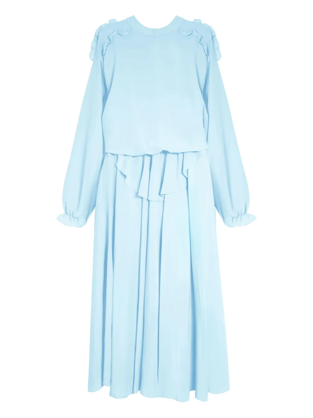 Isolda Dandara midi-jurk met lange mouwen - Blauw