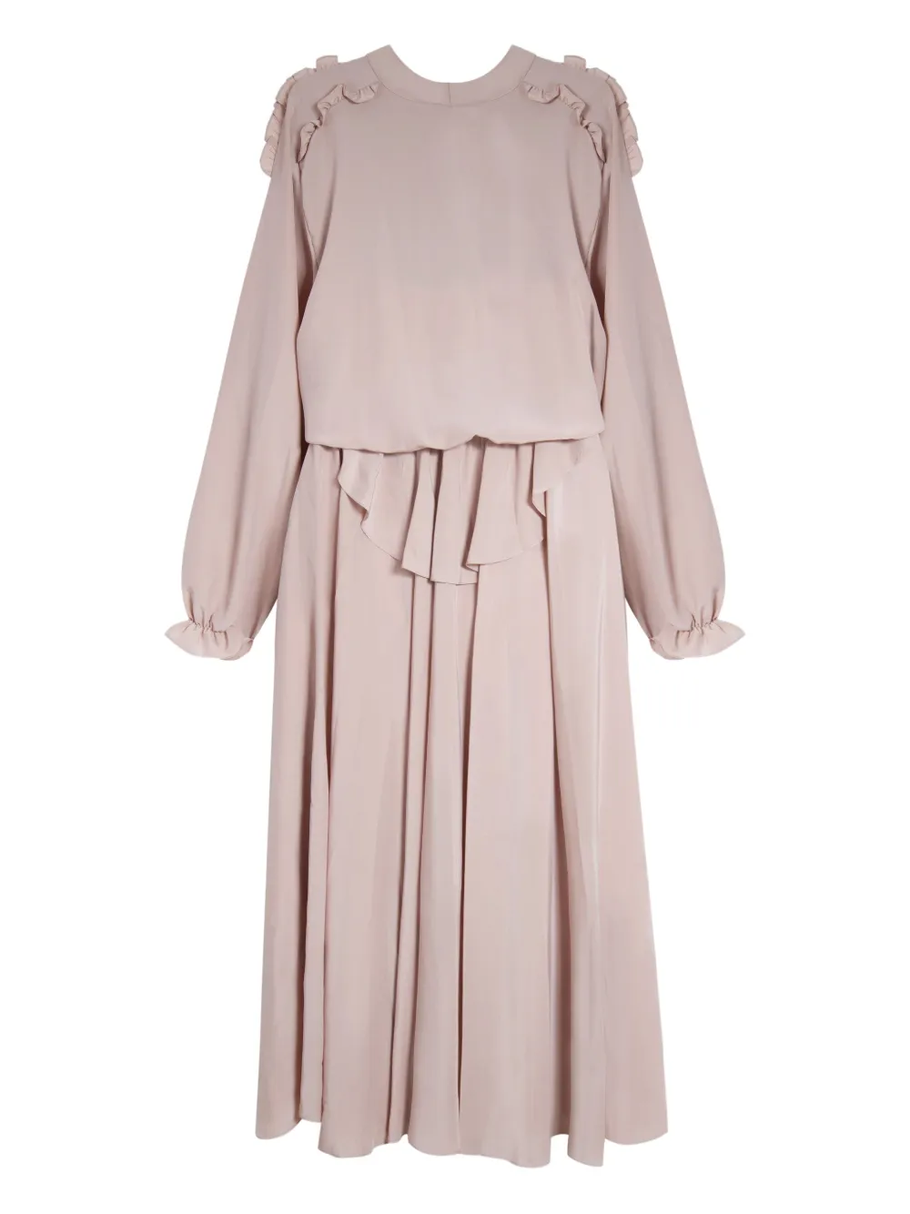 Isolda Dandara zijden midi-jurk - Beige