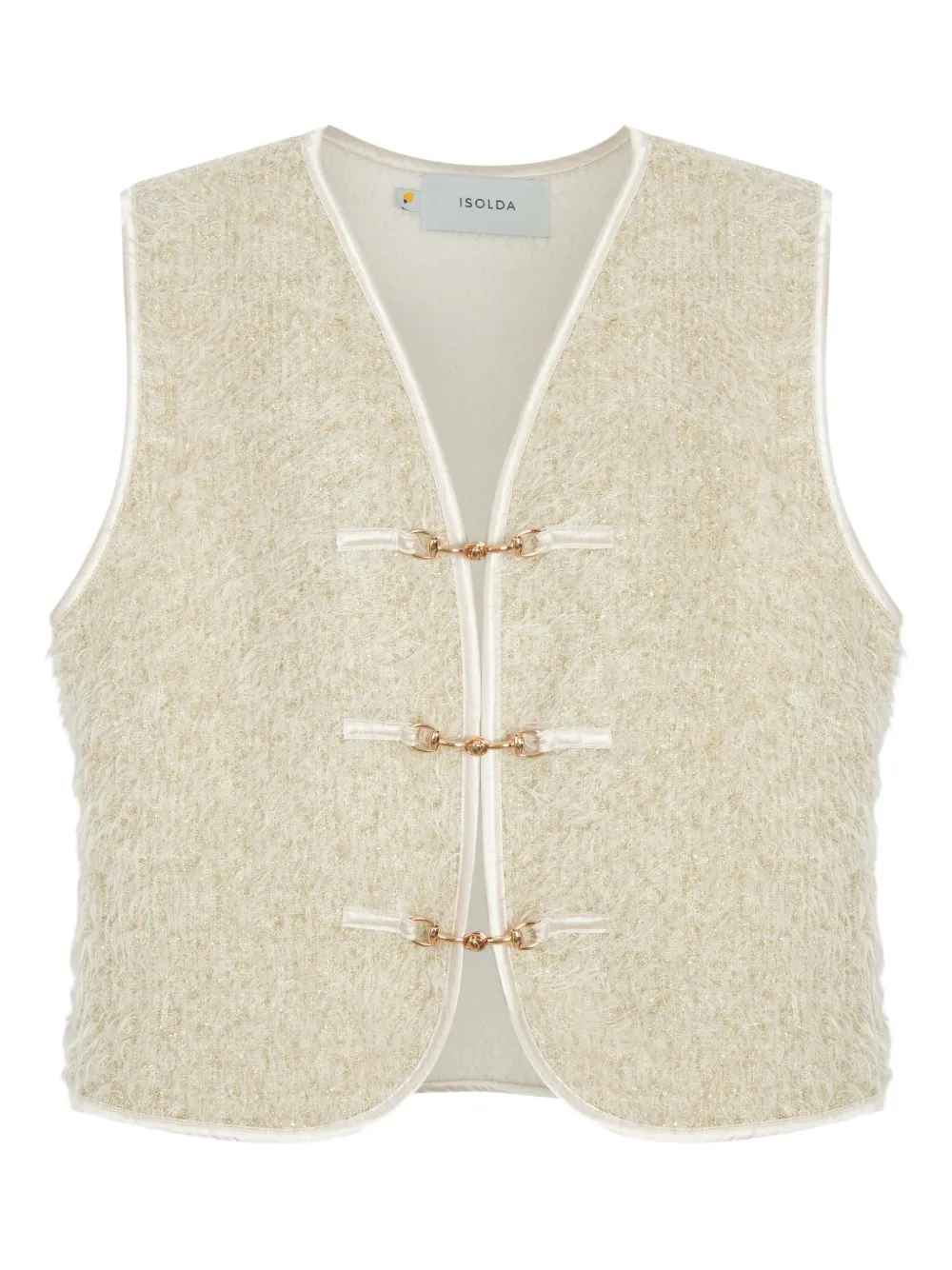 Mandacaru textured clasp-fastening vest