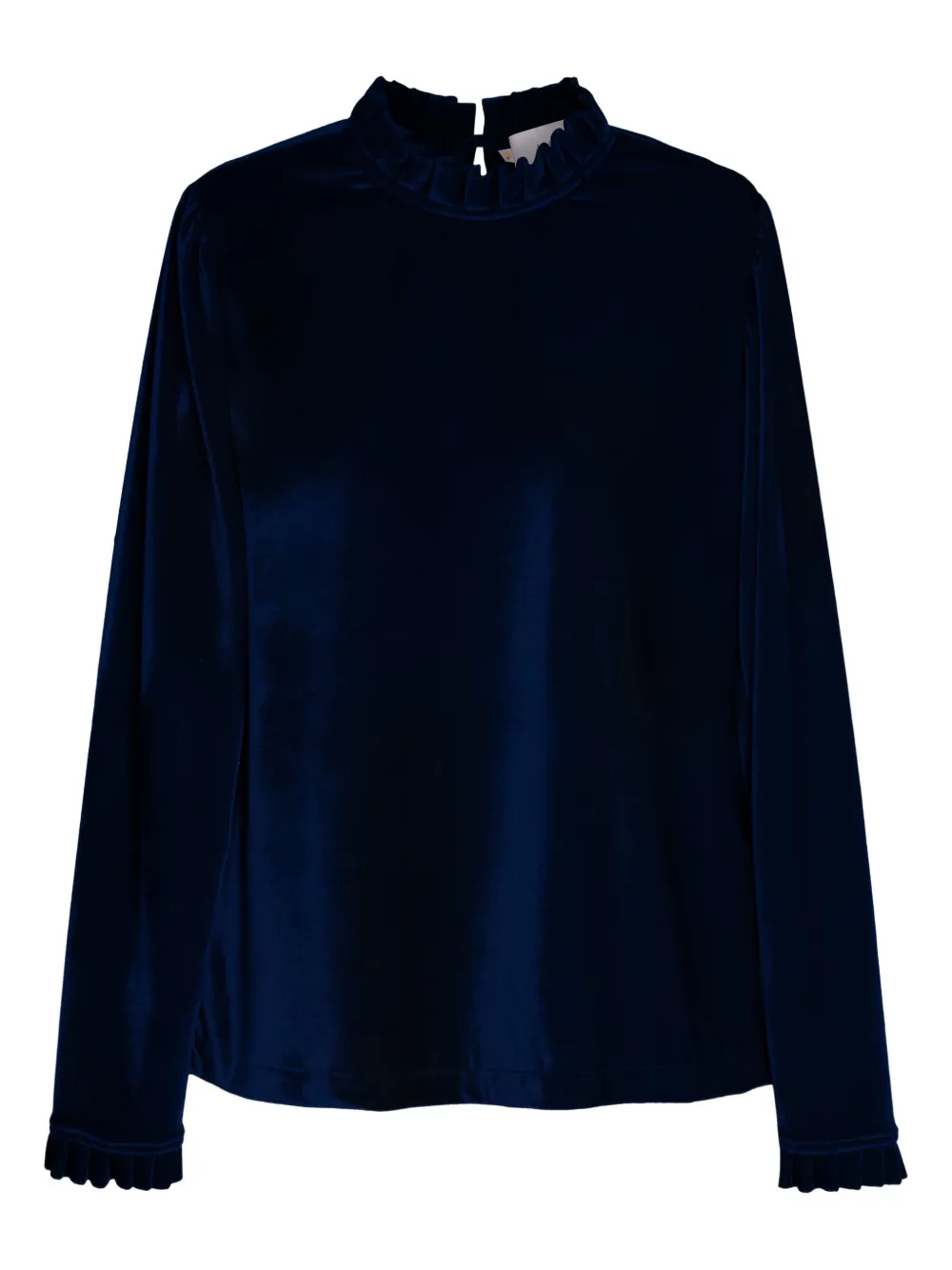 Maré ruffled velvet top