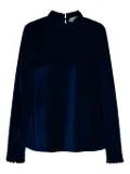 Isolda Maré ruffled velvet top - Blue