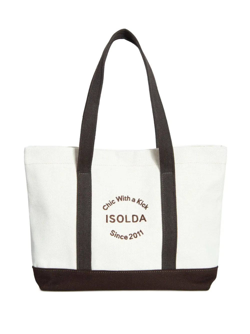 Isolda Embroidered Cotton Tote Bag In White