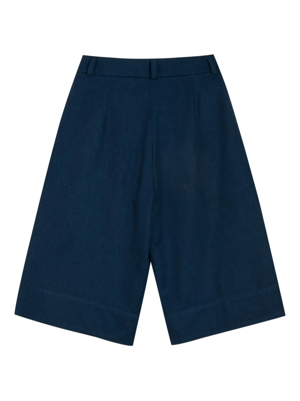 Isolda Cana de Açúcar geplooide katoenen shorts - Blauw