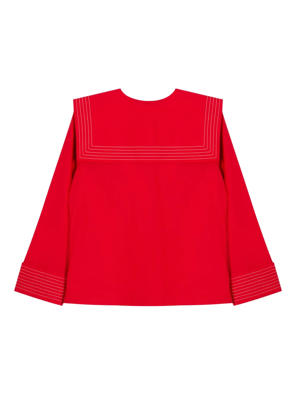 Isolda Marinheira blouse met matrozenkraag - Rood