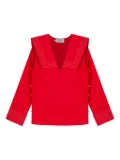 Isolda Marinheira sailor-collar blouse - Red