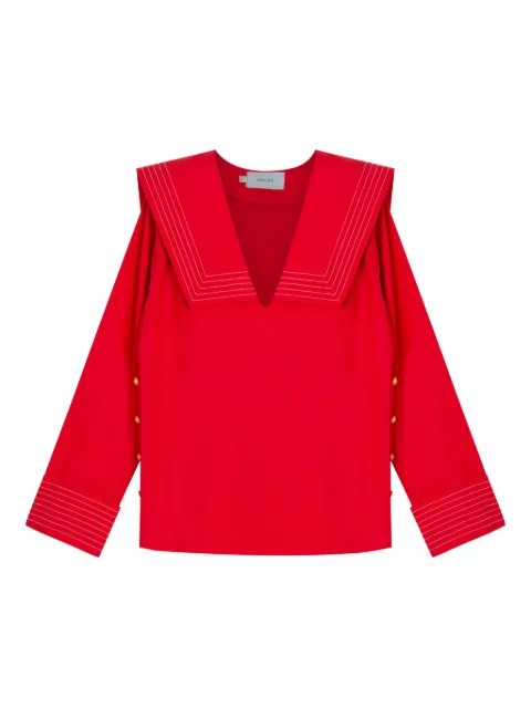Isolda Marinheira sailor-collar blouse