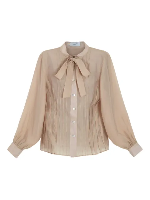 Isolda  São Luis pleated bow shirt