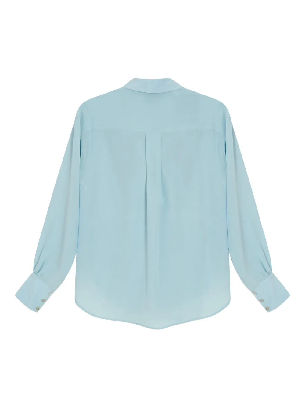 Isolda double-breasted silk shirt Blauw