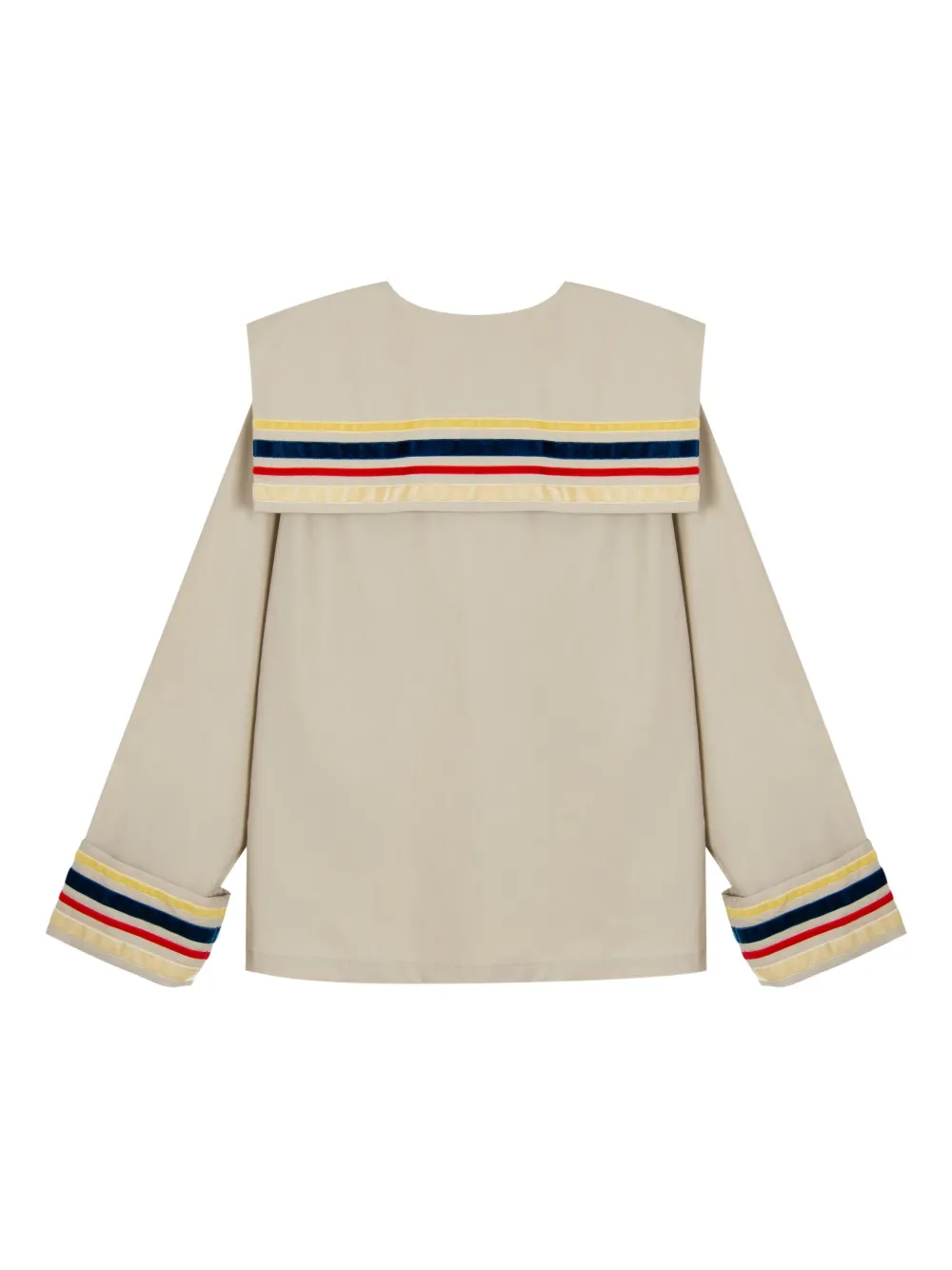 Isolda Canoa Costeira blouse met matrozenkraag - Beige