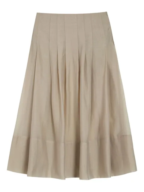 Isolda visible-hem midi pleated skirt