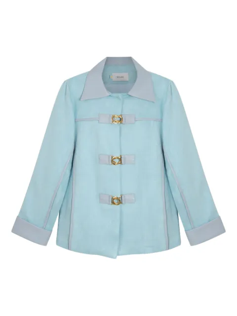 Isolda leather-trimmed jacket
