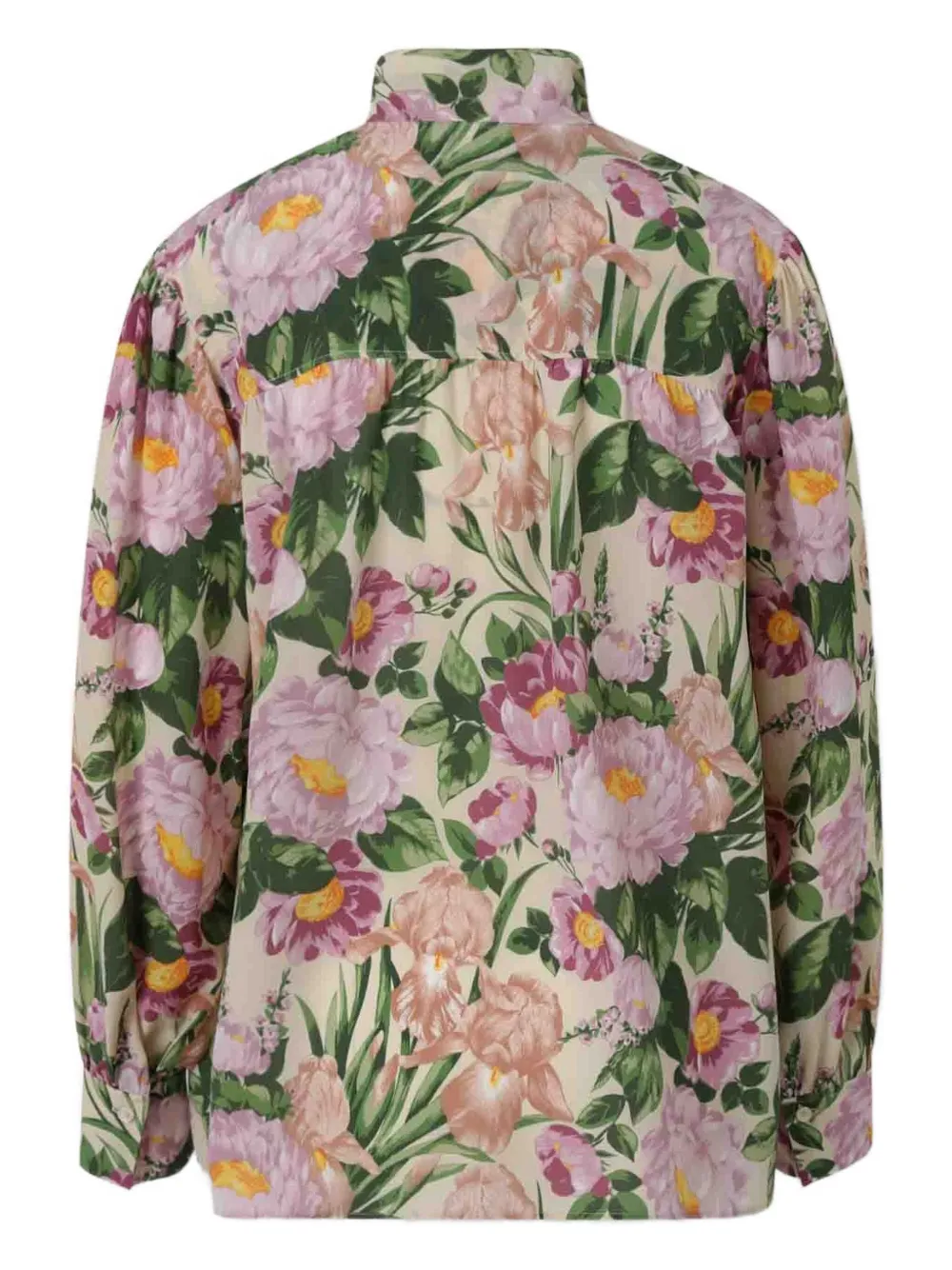 Chloé Floral-print Tie-neck Blouse In Multi