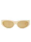 RHUDE cat-eye frame sunglasses - White