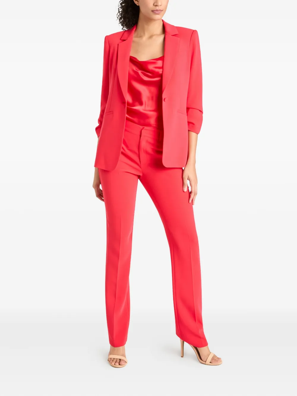 Cinq À Sept Khloe Three-quarter Sleeve Blazer In Pink