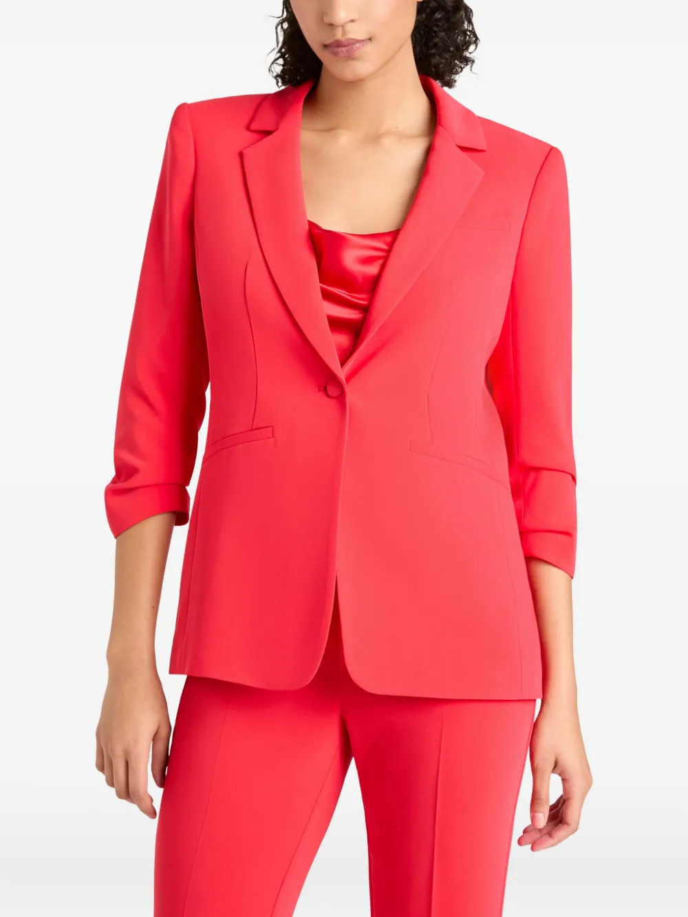 Cinq À Sept Khloe Three-quarter Sleeve Blazer In Pink