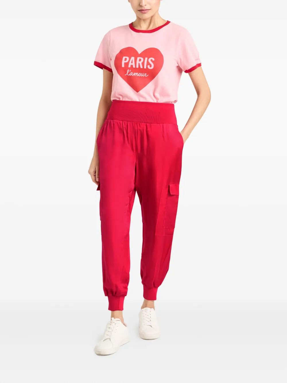 Cinq A Sept Trainingsbroek met elastische tailleband - Rood