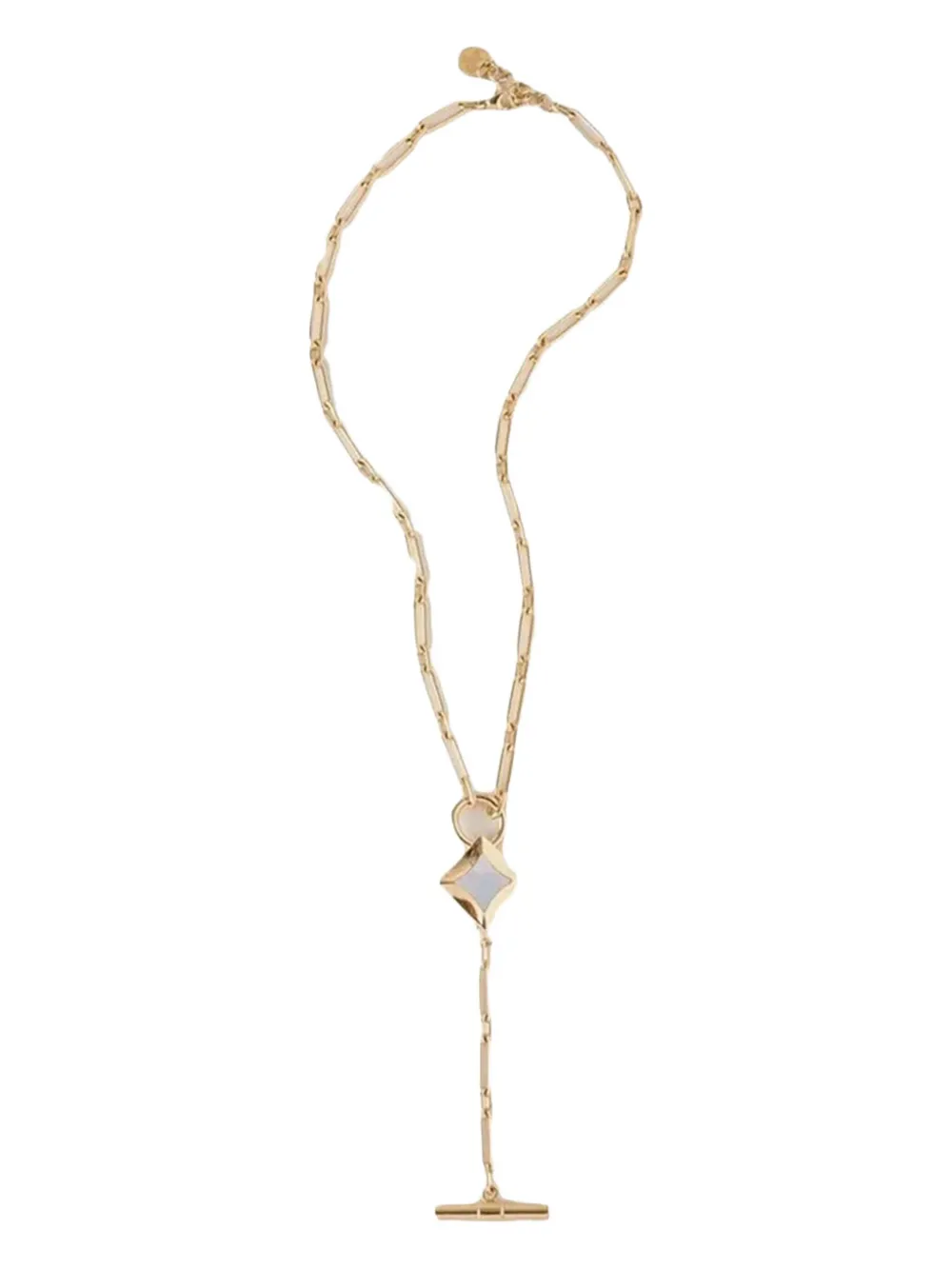 Mulberry Iris Mother-of-pearl Necklace In Gold