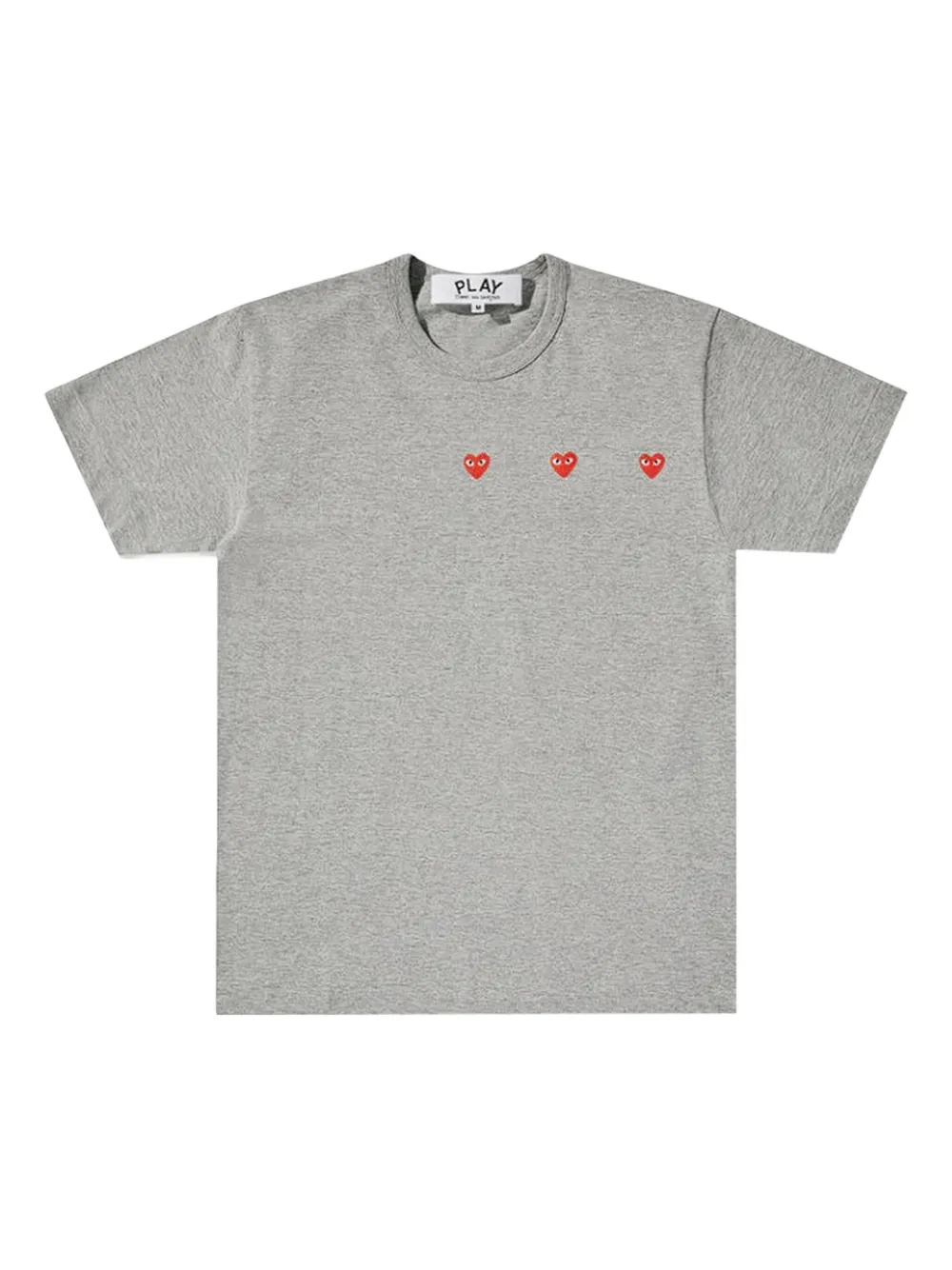 Comme Des Garçons Play T-Shirt mit Herz-Print - Grau