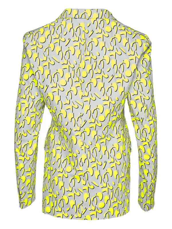 JIL SANDER ジルサンダー ジャケット イエロー 3B メッシュ 48 Jil Sander ジオメトリックパターン ジャケット | イエロー | FARFETCH JP