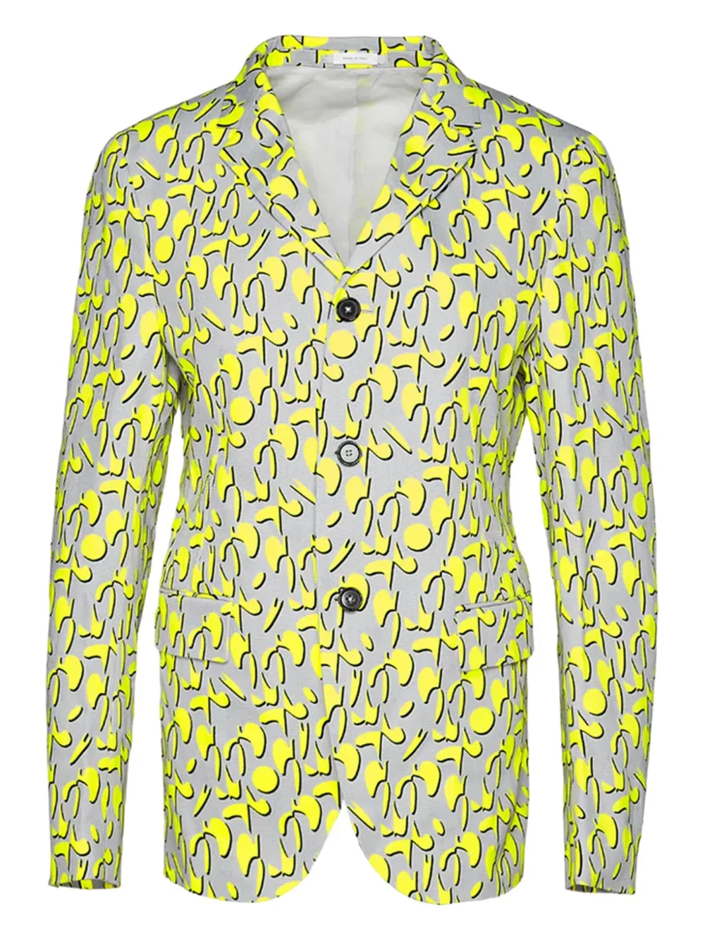 Jil Sander geometric-print blazer Geel