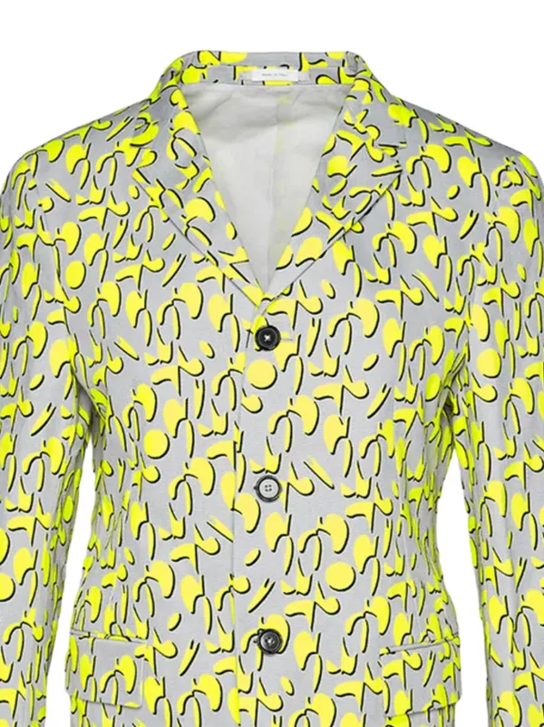 JIL SANDER ジルサンダー ジャケット イエロー 3B メッシュ 48 Jil Sander ジオメトリックパターン ジャケット | イエロー | FARFETCH JP