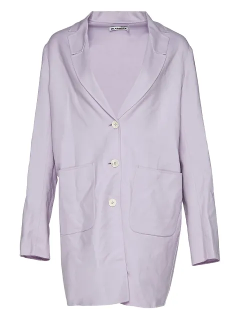Jil Sander three-button patch-pocket coat
