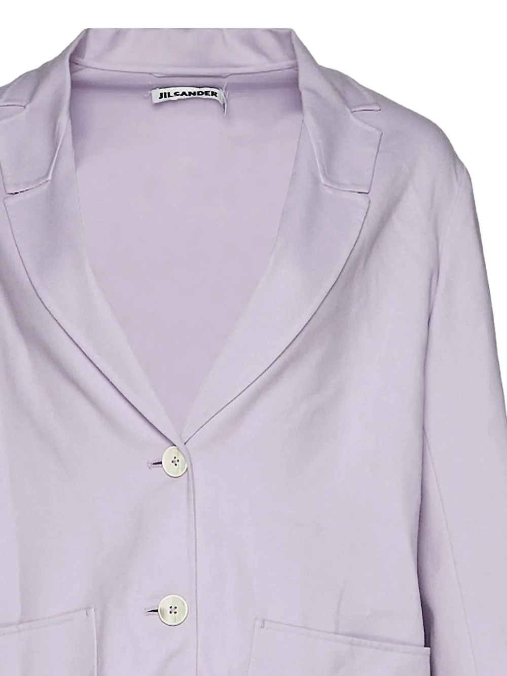 Jil Sander Jas met opgestikte zak en drie knopen Paars