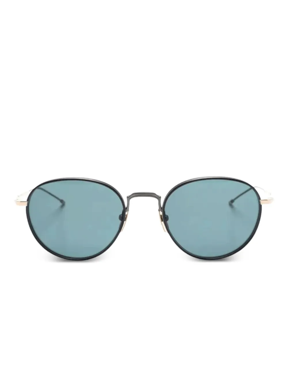 Thom Browne Eyewear Titanium bril met rond montuur Zwart