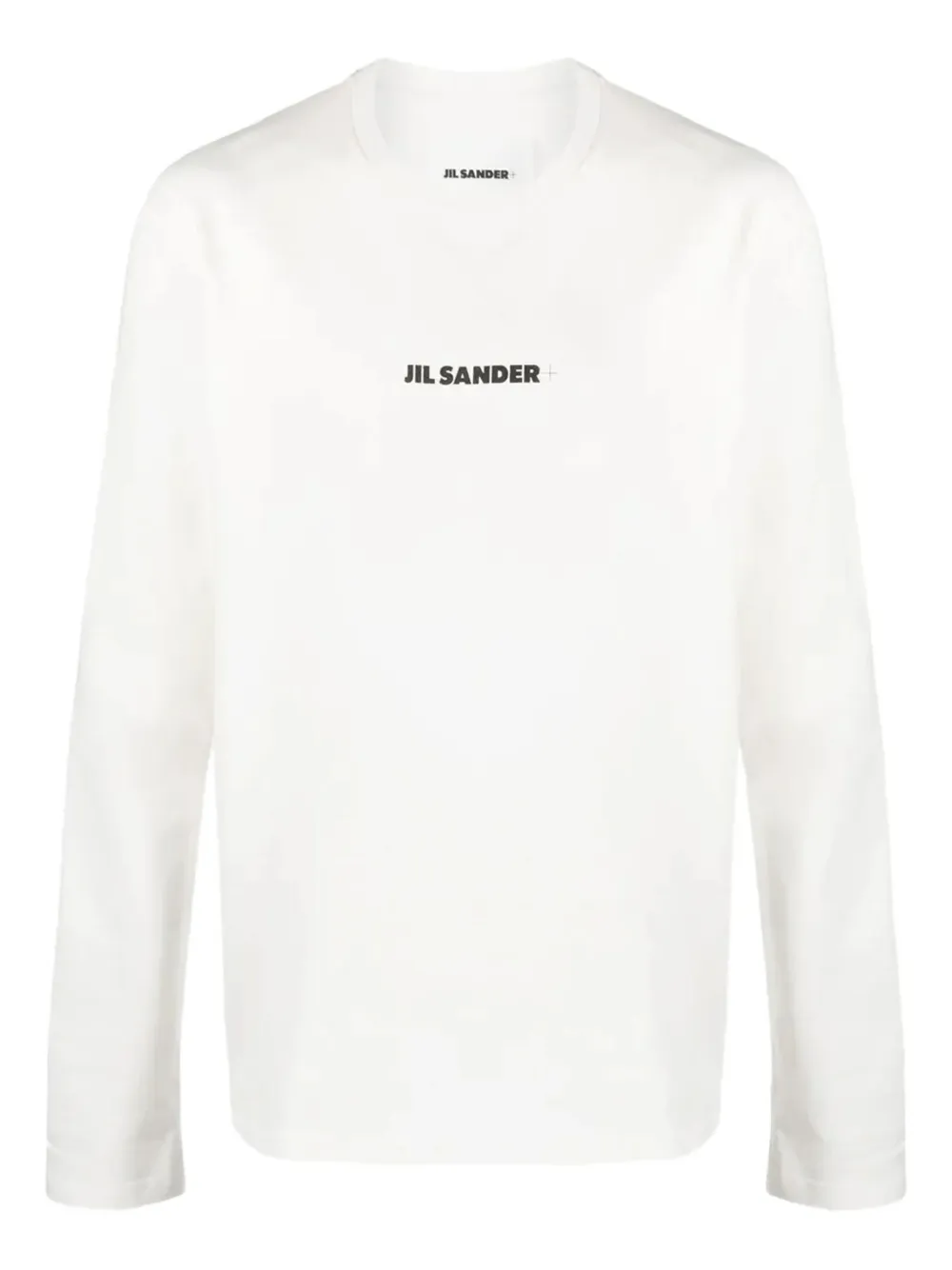 Jil Sander T-shirt met logoprint met lange mouwen Wit