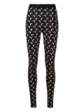 Marine Serre Fuseaux crescent-print stirrup leggings - Black