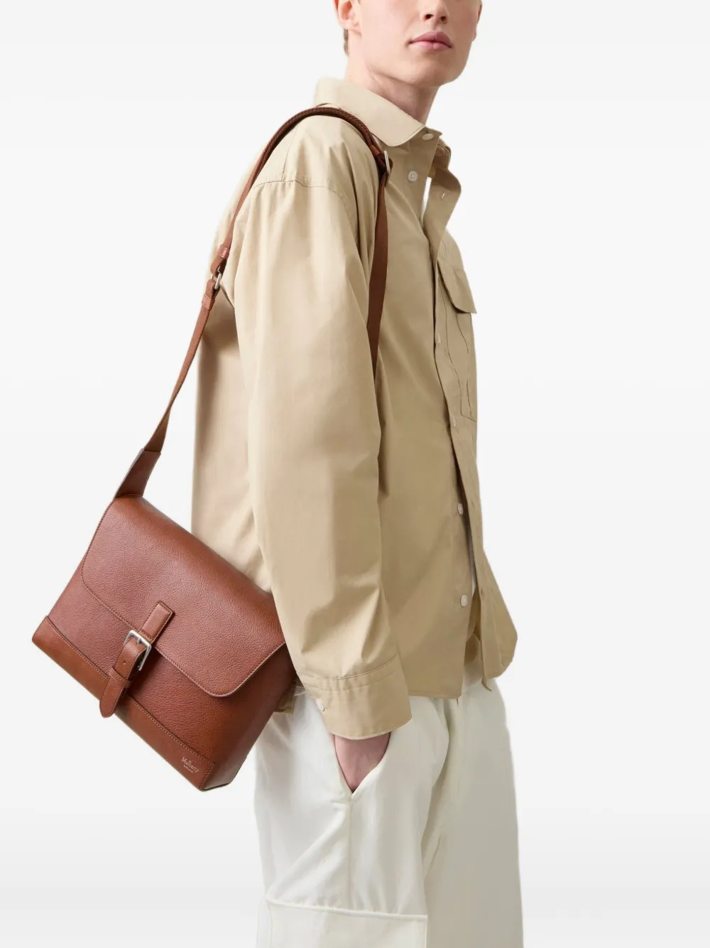 Mulberry Chiltern kleine messengertas Bruin