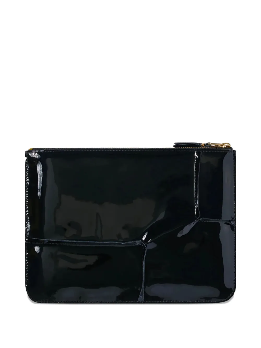 Comme Des Garçons Wallet Portemonnee met logo-reliëf Zwart