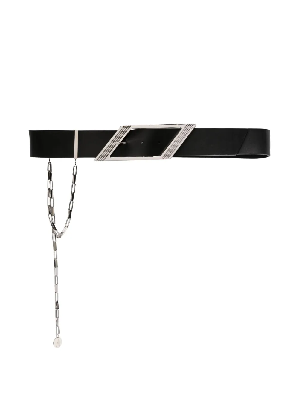 The Attico chain-detail leather belt Zwart