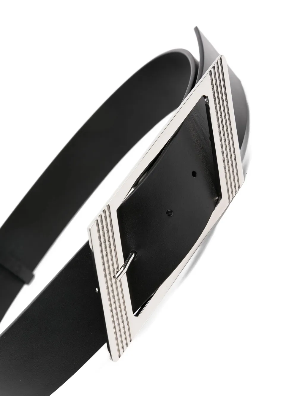 The Attico chain-detail leather belt Zwart