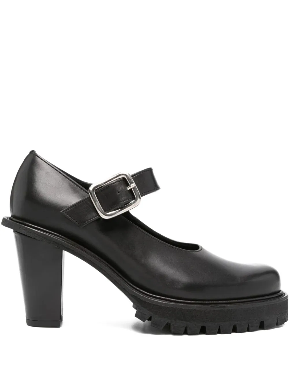 Comme Des Garçons Buckle-strap Pumps In Black