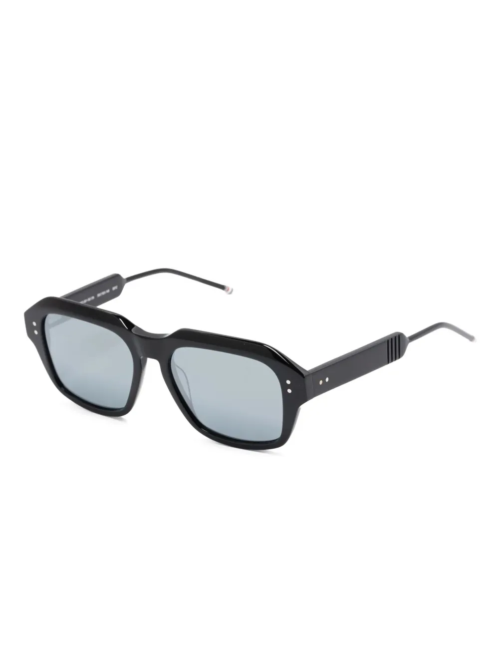 Thom Browne Eyewear Zonnebril met rechthoekig montuur Zwart