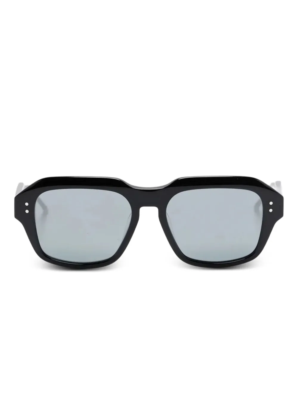 Thom Browne Eyewear Zonnebril met rechthoekig montuur Zwart