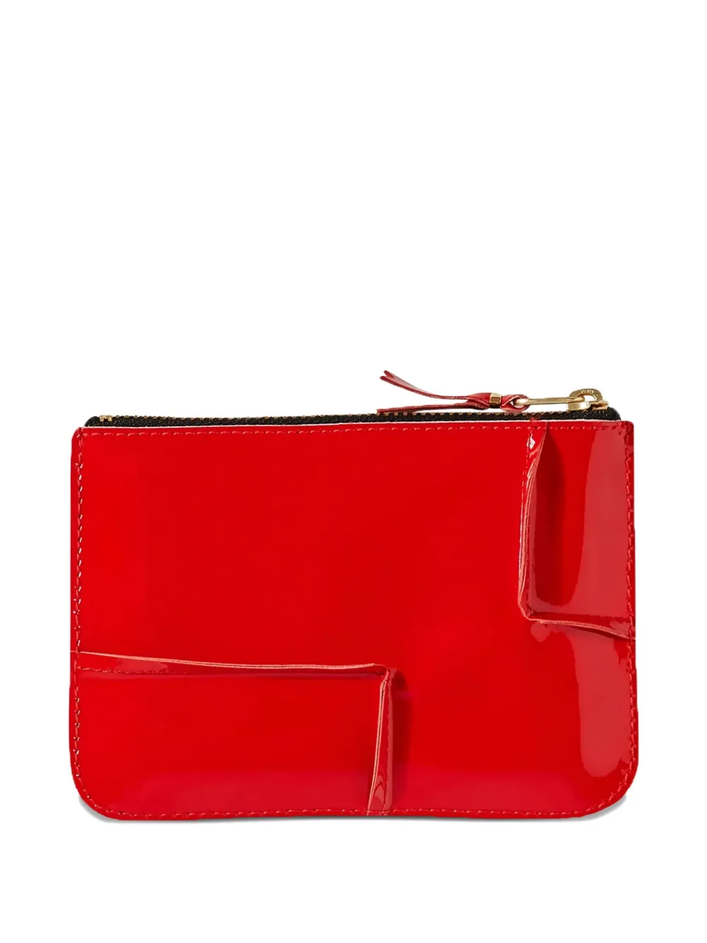 Comme Des Garçons Reversed-hem Pouch In Red