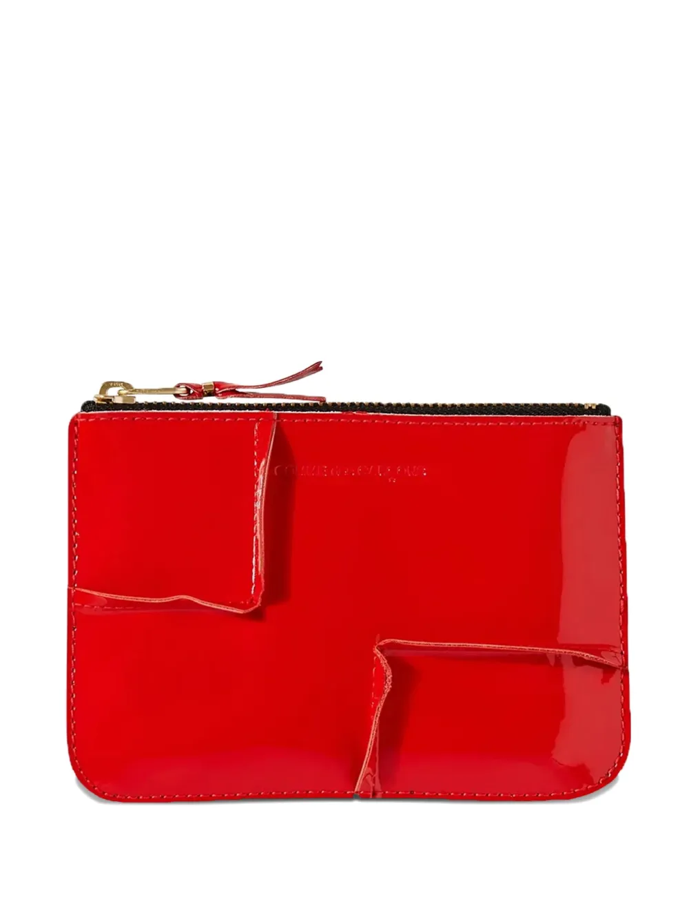 Comme Des Garçons Reversed-hem Pouch In Red