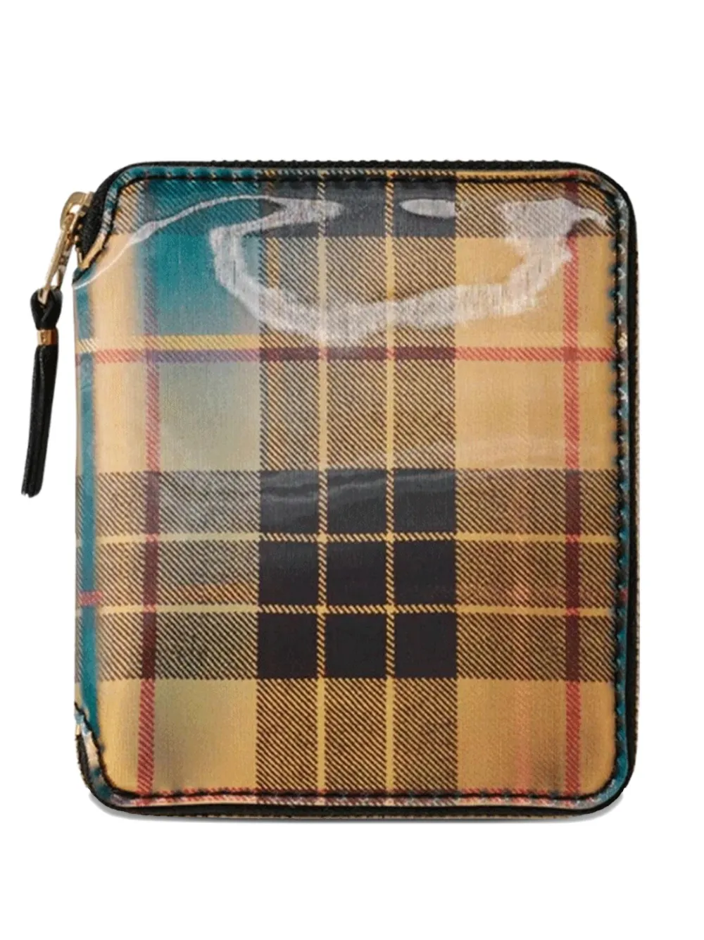 Comme Des Garçons Wallet plaid-pattern wallet Groen