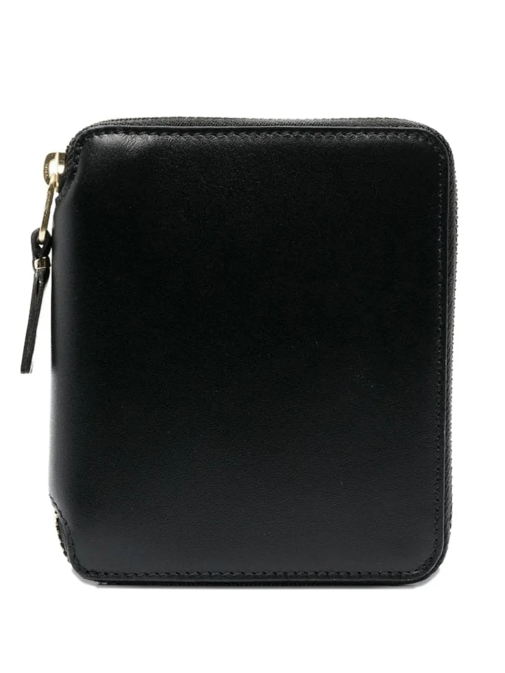 Comme Des Garçons Polka-dot Zip-around Wallet In Black